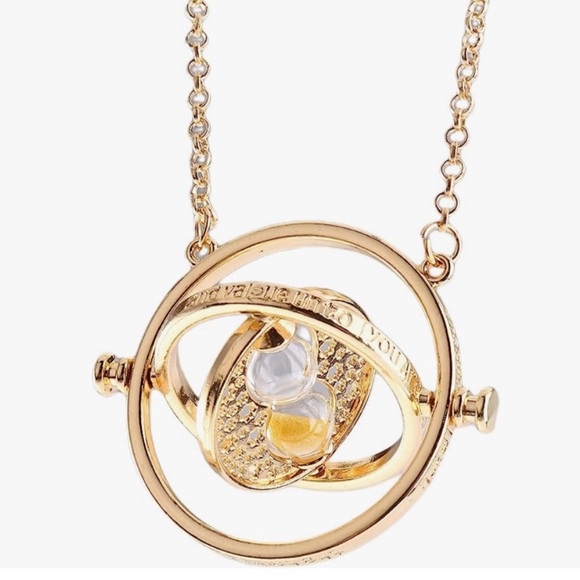 🪄⏳Magical Harry Potter Spinning Time Turner Necklace GOLD - Picture 3 of 14